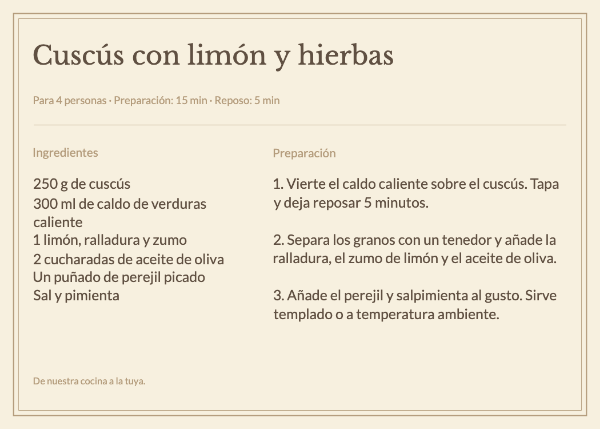 El archivo de recetas: Tarjetas de recetas