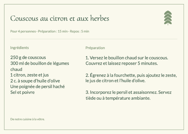 Du jardin aromatique: Fiches recettes