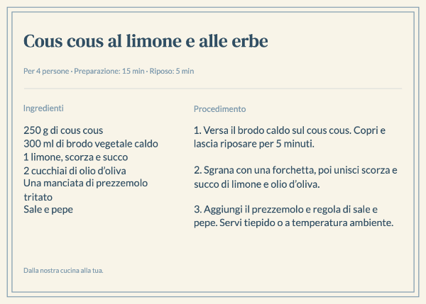 Appunti da bistrot: Schede ricette