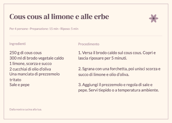 Fatto con amore: Schede ricette