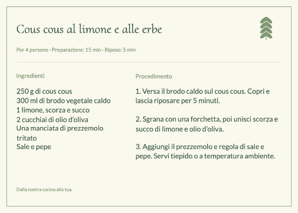 Dall’orto aromatico: Schede ricette