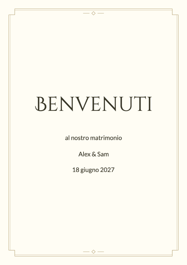 Déco champagne: Angoli geometrici a gradini e maiuscole decorative ispirati all’Art Déco.