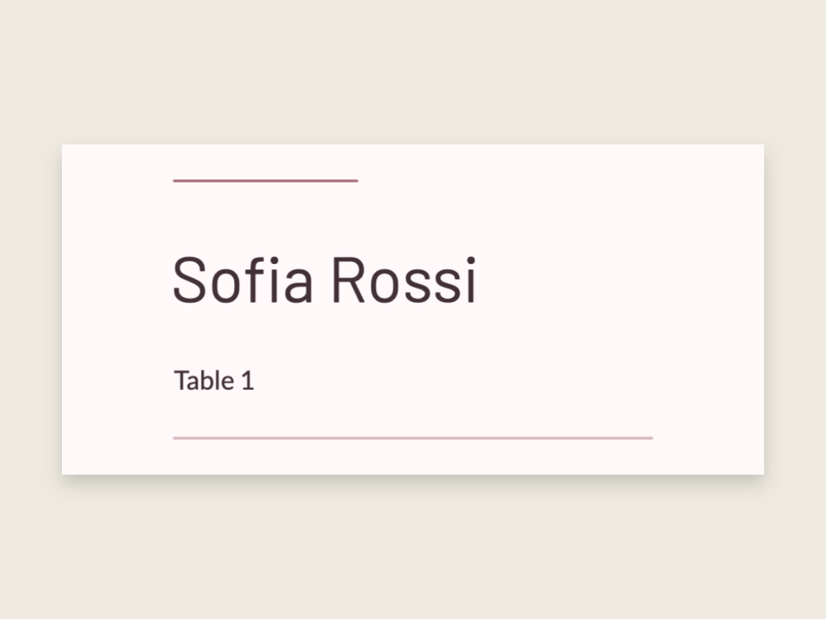 Modern rose wedding design in Barlow and Lato