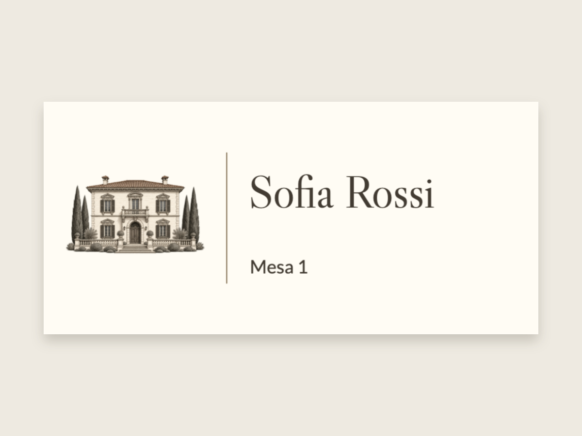 Diseño de boda Villa italiana con Libre Caslon Display y Lato