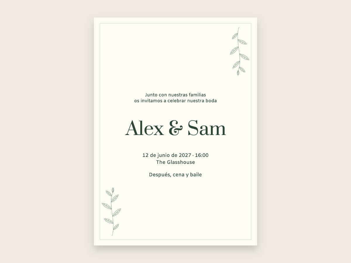 Diseño de boda Verde jardín con Prata y Amiko