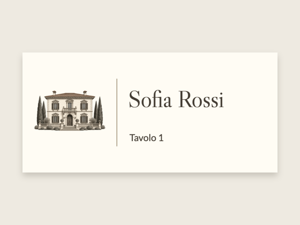 Design di matrimonio Villa italiana con Libre Caslon Display e Lato